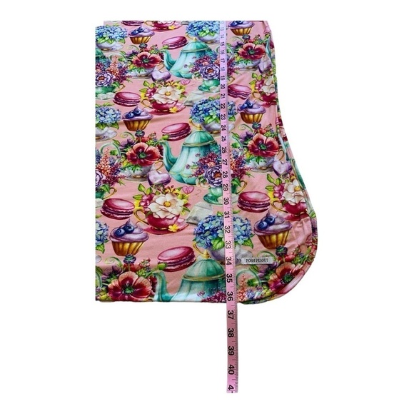 Posh Peanut Patoo Tea Party Pattern Baby Blanket - Picture 6 of 6